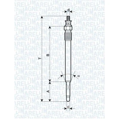 Imagem de MAGNETI MARELLI 062900013304 Vela incandescente 11,5V 15A M10X1 MERCEDES BENZ: Classe A