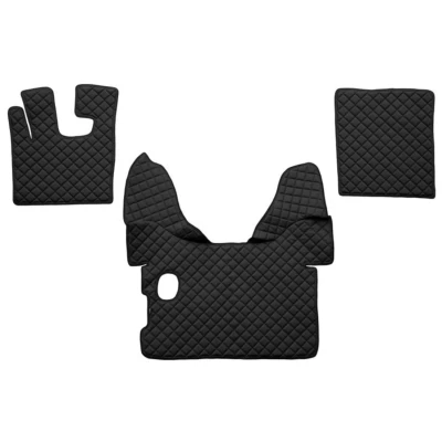 Imagem de F CORE FL01 BLACK Conjunto de tapete chão Couro artificial à frente 3 preto