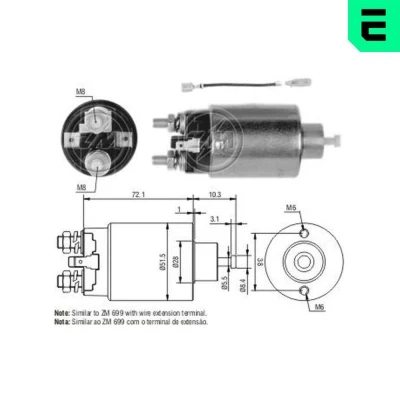 Imagem de Interruptor electromagnético, motor de arranque ERA ZM1699