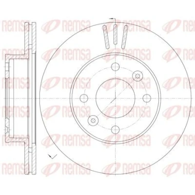 Imagem de REMSA 6990.10 Disco de travão Eixo dianteiro 241, 241 18 4 ventilado HYUNDAI: i20 I Hatchback, i10 I, KIA: Picanto II