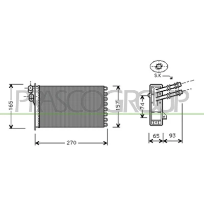 Imagem de PRASCO AD016H004 Radiador Quente com acoplamentos rápidos SEAT: Leon I Hatchback, Toledo 2 Limousine, VOLKSWAGEN: Bora Sedan, Golf 4 Variant