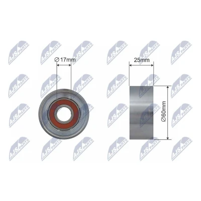 Imagem de NTY RNK CT 045 Rolo tensor, correia trapezoidal 60mm