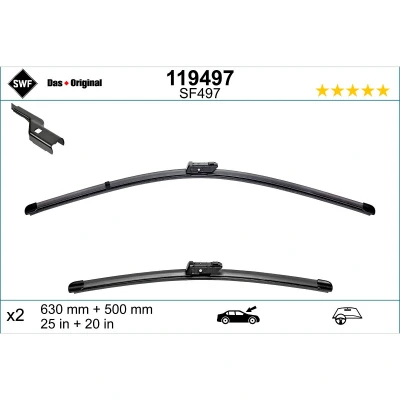 Imagem de Escova do limpa vidros Swf 119497 à frente plana FORD: Focus Mk4 Hatchback, Turnier