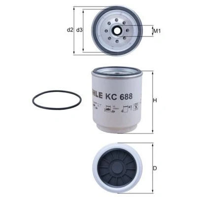 Imagem de MAHLE ORIGINAL KC 688D Filtro de Combustível aparafusado