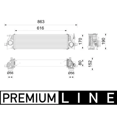 Imagem de MAHLE ORIGINAL CI 736 000P Intercooler VOLVO: S60 III