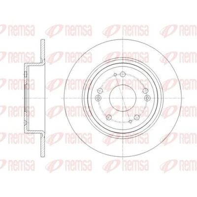 Imagem de REMSA Disco de travão HONDA: Accord 7 Limousine, CIVIC 8 Eixo traseiro 282, 282mm 9mm 5 114,3mm cheio 61811.00 42510T7A000,42510T7JH00,42510T7WA02