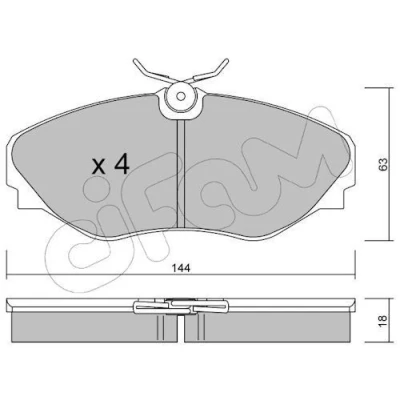 Imagem de CIFAM 822 338 0 Jogo de pastilhas para travão disco excl. contacto aviso desgaste RENAULT: ESPACE 3
