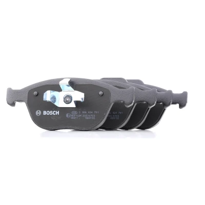 Imagem de BOSCH 0 986 424 701 Jogo de pastilhas para travão disco Baixo teor metálico com instruções montagem, chapa anti ruído, grampo do êmbolo