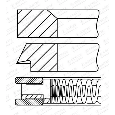 Imagem de GOETZE ENGINE 08 424600 00 Jogo de Anéis do Pistão 74 MAZDA: 2 Hatchback
