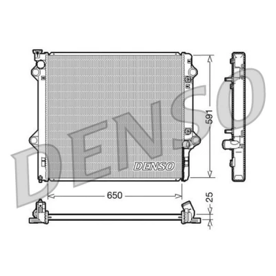 Imagem de DENSO DRM50046 Radiador, arrefecimento do motor Alumínio 650 591 25