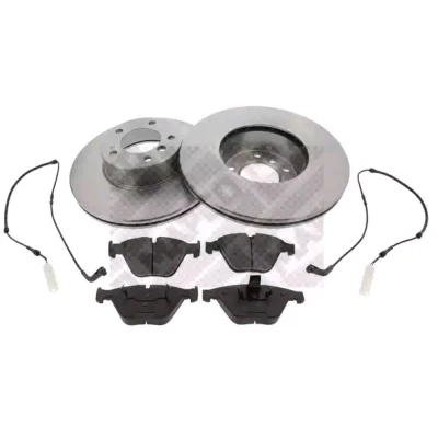Imagem de MAPCO 47763 Kit de travões Eixo dianteiro ventilado incl. contacto aviso desgaste BMW: 3 Coupe, Sedan
