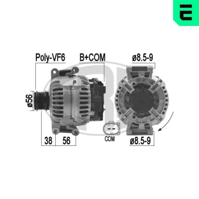 Imagem de ERA 210850A Alternador 14V 140A AUDI: A4 B8 Avant