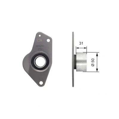 Imagem de GATES FleetRunner Micro V Stretch Fit T42089 Polia de desvio/de guia, correia dentada RENAULT: Kangoo I Express, Rapid Van, MEGANE 1