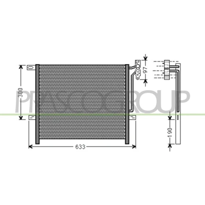 Imagem de PRASCO BM802C001 Condensador 15 13 Alumínio 536 R 134a