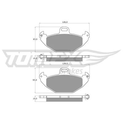 Imagem de TOMEX brakes TX 12 38 Jogo de pastilhas para travão disco Eixo traseiro RENAULT: LAGUNA 1, 1 Grandtour