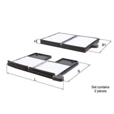 Imagem de MAHLE ORIGINAL LA 186/S Filtro, ar do habitáculo Filtro de partículas 512,0mm 105mm 19,5mm TOYOTA: Avensis I Carrinha, Carina E Sedan, Sedan