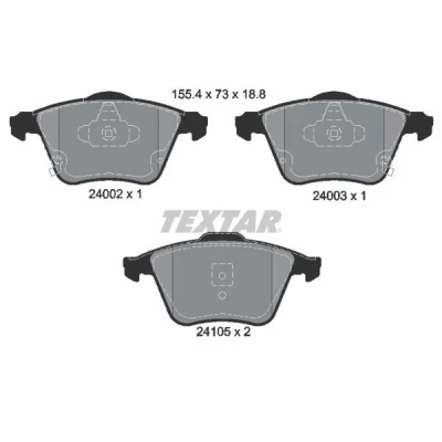 Imagem de TEXTAR 2400201 Jogo de pastilhas para travão disco com avisador sonoro desgaste MAZDA: 6 SW, Hatchback, Sedan