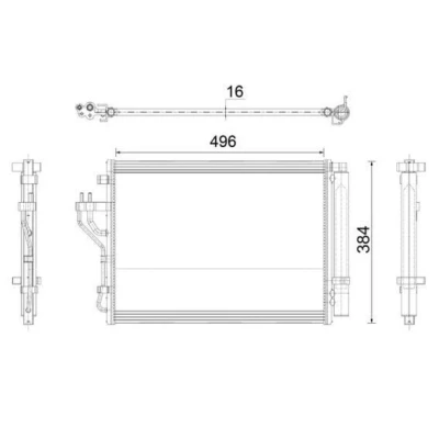 Imagem de MAHLE ORIGINAL AC 43 000P Condensador com secador 496