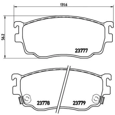 Imagem de BREMBO P 49 026 Jogo de pastilhas para travão disco com avisador sonoro desgaste sem acessórios MAZDA: 626 V SW, Hatchback, Sedan