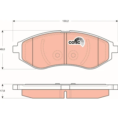 Imagem de TRW COTEC GDB3330 Jogo de pastilhas para travão disco não preparado indicador aviso desgaste CHEVROLET: Aveo / Kalos Hatchback