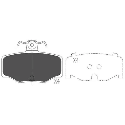 Imagem de KAVO PARTS KBP 6511 Jogo de pastilhas para travão disco NISSAN: Almera II Hatchback, Primera Sedan, Carrinha