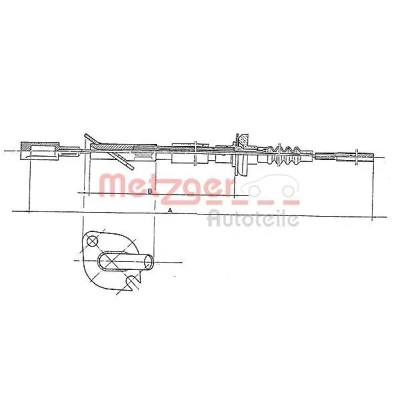 Imagem de METZGER 1402.3 Cabo de Embreagem COFLE FIAT: Cinquecento, Seicento / 600 Hatchback