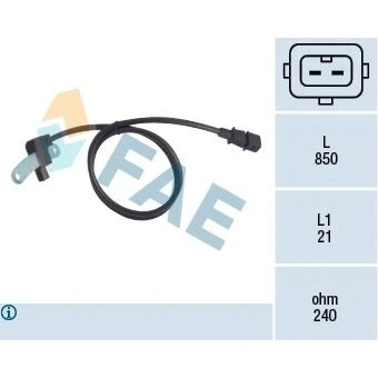 Imagem de FAE 79019 Gerador de Impulsos 2pólos com cabo
