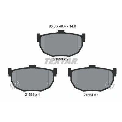 Imagem de TEXTAR 2155301 Jogo de pastilhas para travão disco com avisador sonoro desgaste HYUNDAI: Coupe II, COUPE, Elantra III Sedan, KIA: Cerato Sedan