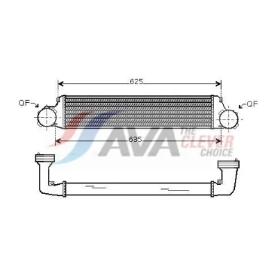 Imagem de PRASCO BW4280 Intercooler com acoplamentos rápidos BMW: 3 Sedan, Touring, X3