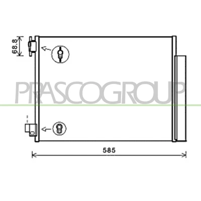 Imagem de PRASCO DA226C001 Condensador com secador 15 10 Alumínio 630 R 134a RENAULT: Clio 4, Captur, DACIA: Duster II