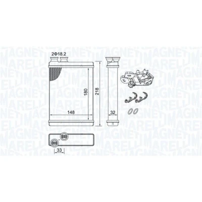 Imagem de MAGNETI MARELLI 350218515000 Radiador Quente