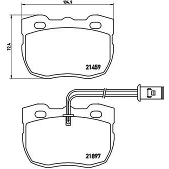Imagem de BREMBO P 44 004 Jogo de pastilhas para travão disco incl. contacto aviso desgaste sem acessórios LAND ROVER: Discovery 1, Range Rover 1