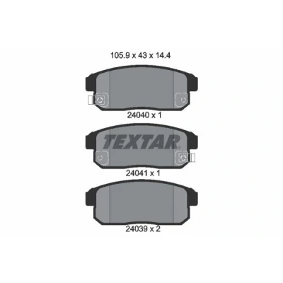 Imagem de TEXTAR 2404001 Jogo de pastilhas para travão disco com avisador sonoro desgaste NISSAN: Primera Sedan, SUZUKI: Ignis 2, I