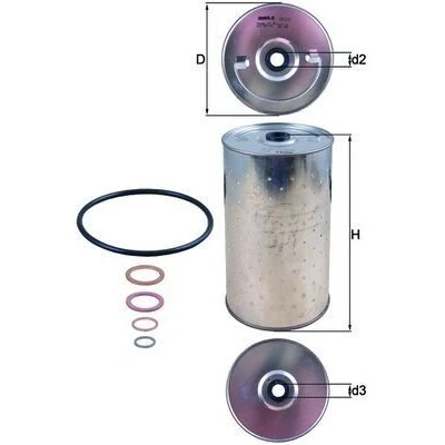 Imagem de MAHLE ORIGINAL OX 30D Filtro de óleo Cartucho filtrante MERCEDES BENZ: T2/L Van / Carrinha