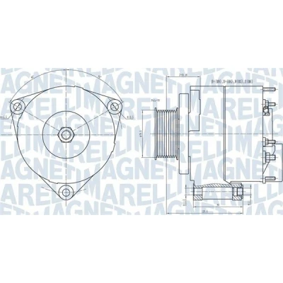 Imagem de MAGNETI MARELLI 063731593010 Alternador 28V 80A