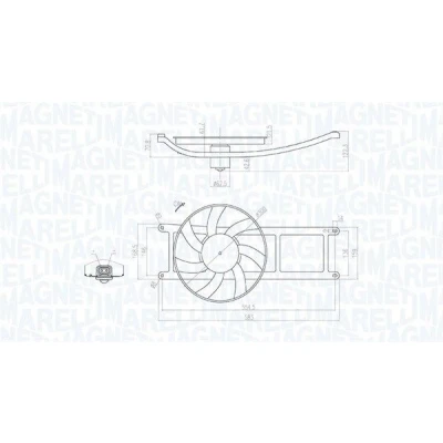 Imagem de LTD 46799410 Ventilador de Radiador 300mm 12V 50W FIAT: Panda II Hatchback (169) 1.2 LPG, 1.1, 1.4, Natural Power, 1.2, 1.4 Power