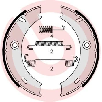 Imagem de BREMBO S 50 512 Maxilas de Travão Mão com acessórios