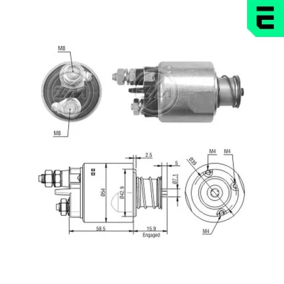 Imagem de ERA ZM1495 Interruptor electromagnético, motor de arranque OPEL: Corsa D Hatchback