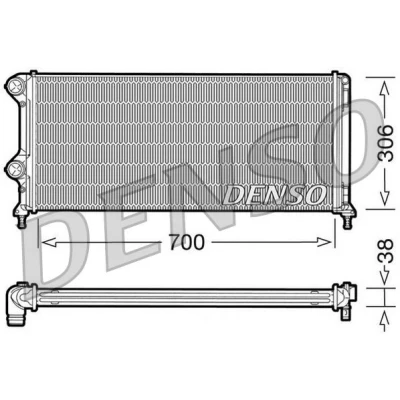 Imagem de DENSO DRM09060 Radiador, arrefecimento do motor Alumínio 700 306 38 FIAT: Doblo I Cargo