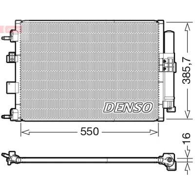 Imagem de DENSO DCN10046 Condensador com secador R 134a FORD: FOCUS 3 Turnier