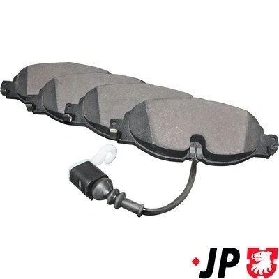 Imagem de JP GROUP 1163609510 Jogo de pastilhas para travão disco Eixo dianteiro incl. contacto aviso desgaste VOLKSWAGEN: Golf 7, 7 Variant