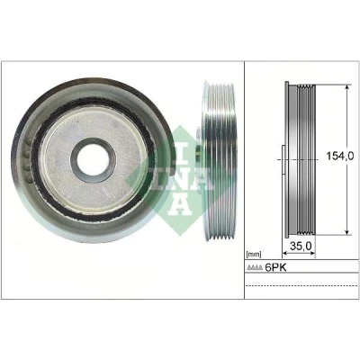 Imagem de INA 544 0112 10 Polia da Cambota 154,00 FORD: S Max Mk1, CITROËN: C5 II Hatchback, PEUGEOT: 807