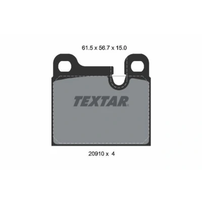 Imagem de TEXTAR 91056200 Maxilas de travão 295 51 sem alavanca do mão NISSAN: Pick Up