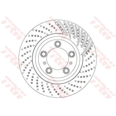 Imagem de TRW DF6721S Disco de travão 340 34 5 130 perfurado/ventilado pintado alto carbono PORSCHE: 911 Cabrio