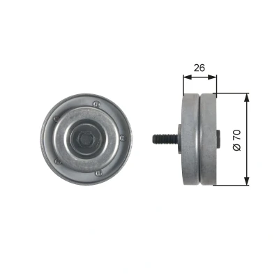 Imagem de GATES T36466 Polia de Desvio FleetRunner Micro V Stretch Fit