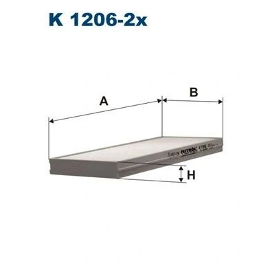 Imagem de FILTRON K 1206 2x Filtro, ar do habitáculo Filtro de partículas 232 106,5 20