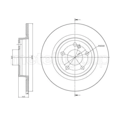 Imagem de METELLI Disco de travão MERCEDES BENZ: Classe A, CLA Carrinha, Coupe 295,0mm 10,0mm 5 67,0mm cheio pintado 23 1463C 2464230112,246423011207