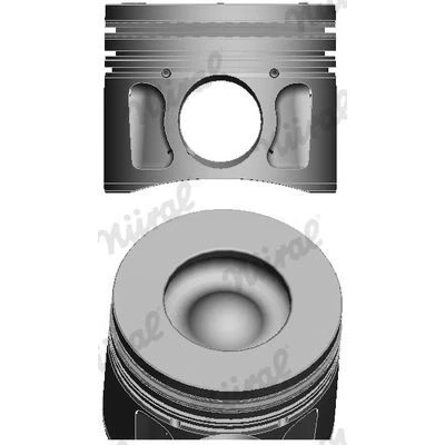 Imagem de NÜRAL 87 427707 30 Pistão 86,5 com suporte de segmentos, para biela trapezoidal CITROËN: Jumper II Van, PEUGEOT: Boxer Minibus