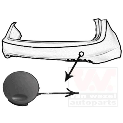 Imagem de VAN WEZEL 3850558 Tampa, gancho de reboque traseira