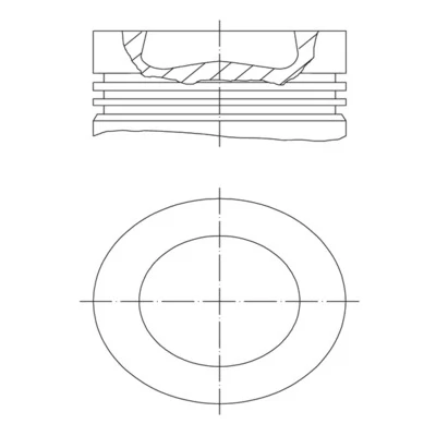 Imagem de MAHLE ORIGINAL 028 PI 00155 001 Pistão 81,26mm com suporte de segmentos, canal refrigeração
